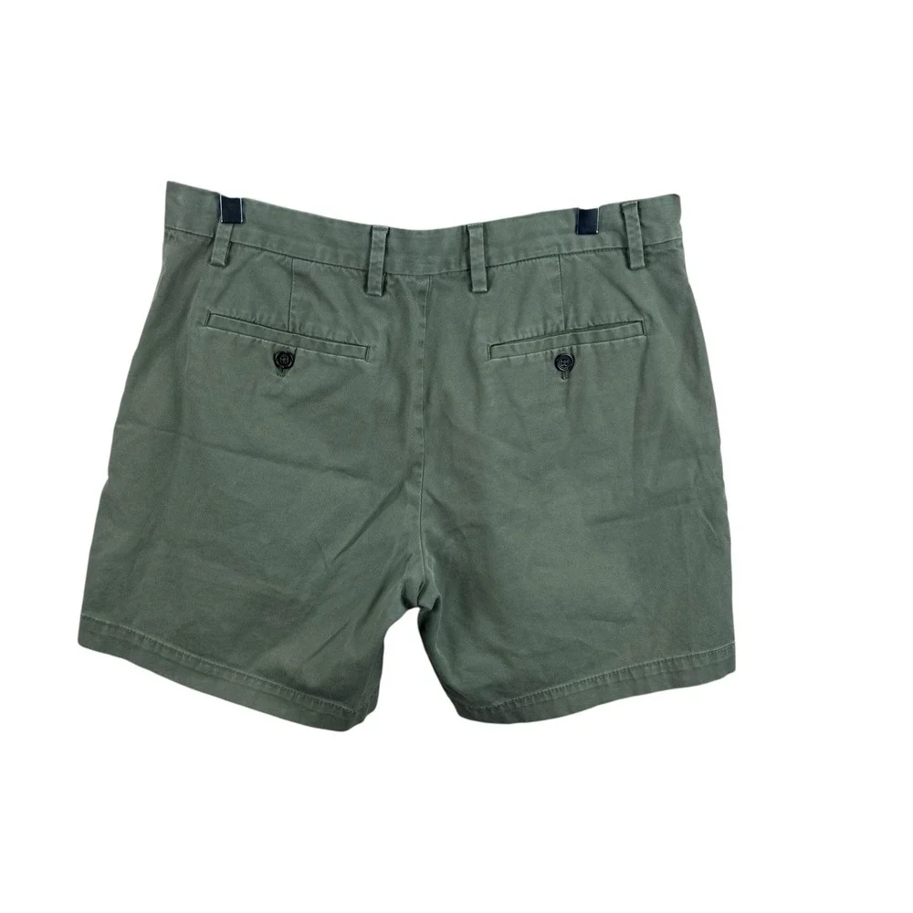 Banana Republic Aiden Men's Green Chino Cotton Shorts Button Pockets Sz‎ 33